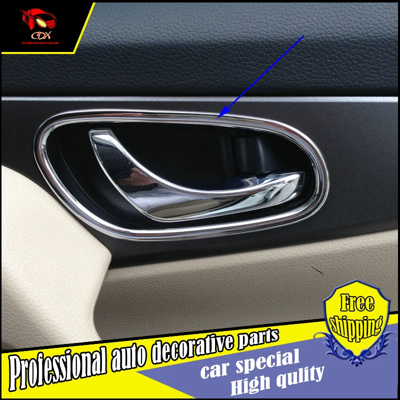 

4 Pcs Car Door Handle Bowl Cover Interior Inside handle Decoration Trim For Nissan X-Trail 2014-2016 handle bowl covers trim