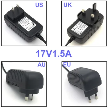

VORED 1PCS AC 100V-240V 17V 1.5A US/EU/UK/AU Plug Converter Power Supply Adapter Universal Charger DC 5.5*2.1mm Free Shipping