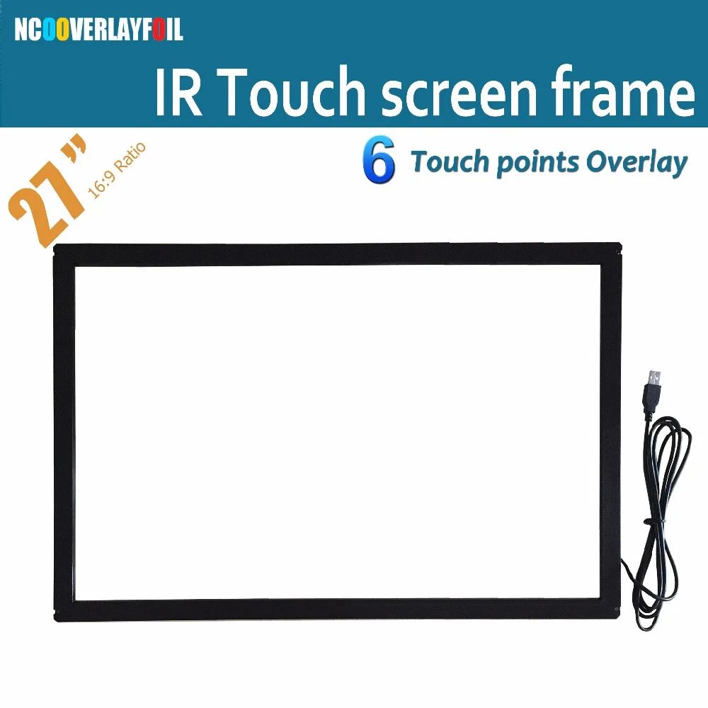 Free Shipping 27" IR Touch Screen Overlay 169 format 6 Points touchin
