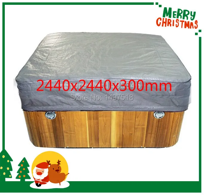 thremo spa cover cap for keep spa clean warm, size 2440x2440x300 mm (8 ft. x 8 ft. x 12 in.)Hot tub jacket  spa gifts in winer