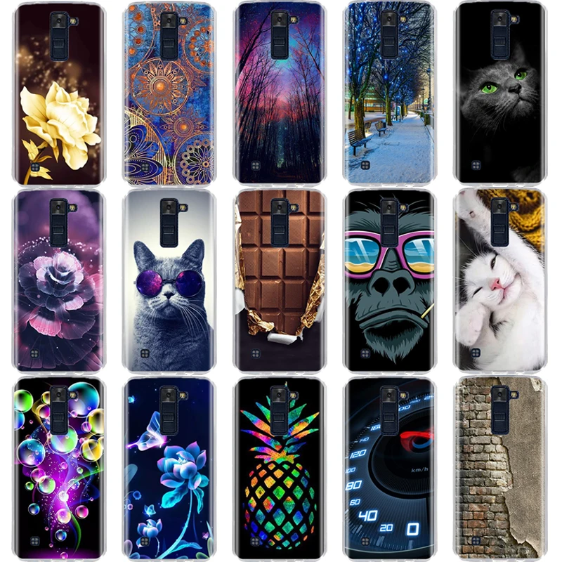 Чехол для LG K7 K8 Lte задняя крышка Мягкие силиконовые ТПУ чехлы Coque k7 телефонов 3D