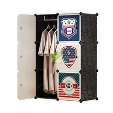 Multifunction Plastic Storage Cabinet Wardrobe Closet Assembly Simple and Easy Folded Dotomy Bedroom Furniture