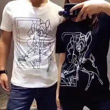 Новая мода мыслитель печати Футболка с абстрактным рисунком унисекс олень рубашка с узорами Для мужчин s для Для мужчин/Для женщин Элитный бренд футболка