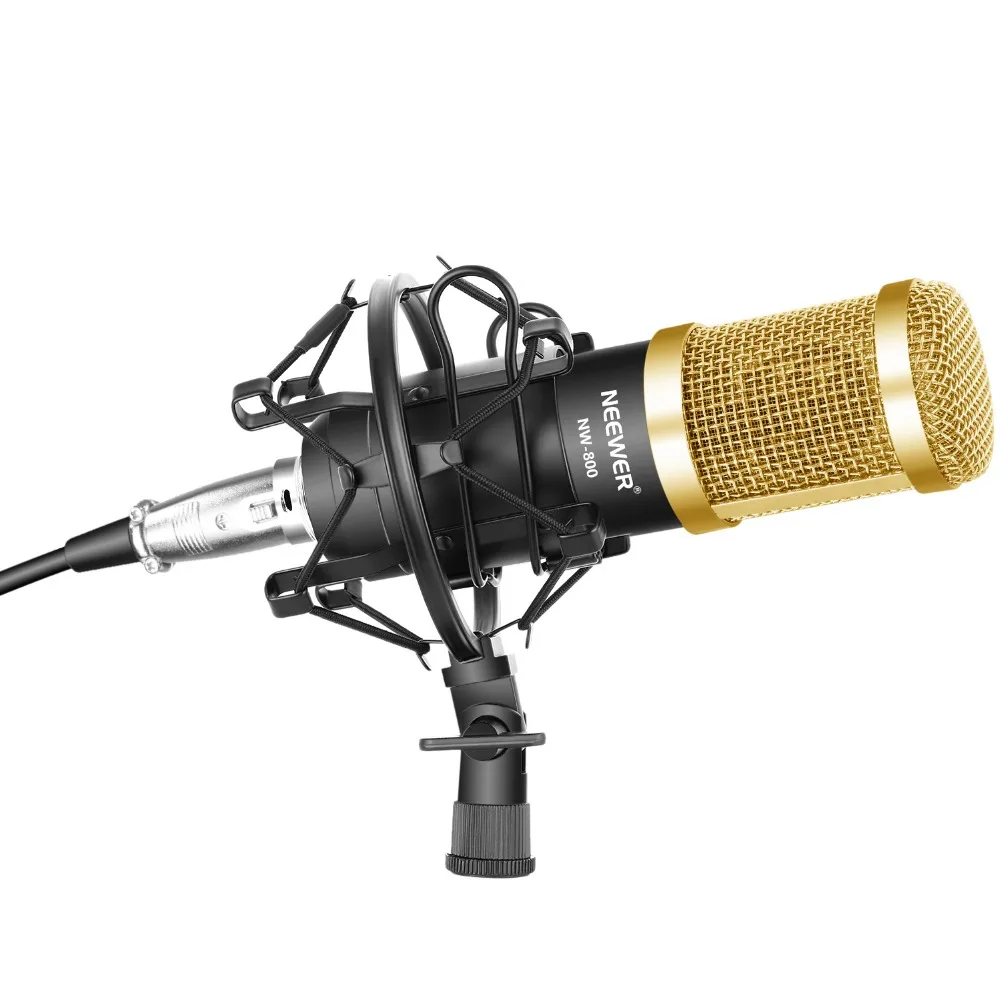 Neewer Профессиональная студия вещания Запись конденсаторный микрофон и микрофон Arm стенд с амортизатором и монтажный зажим