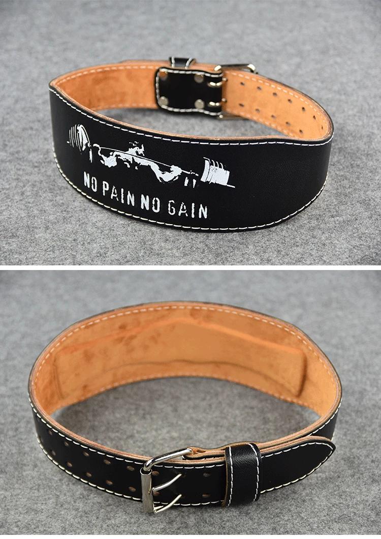 Weightlifting Belt Fitness Squat Hard Pull Leather Waist Protection Bodybuilding Strength Training Exercise Equipment Adult