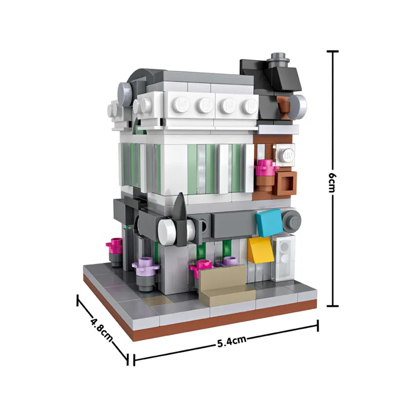 Лоз мини-блоки уличная серия строительные блоки банка Pet Shop Ресторан театр кирпичи фигура сборка LOZ блоки набор игрушек