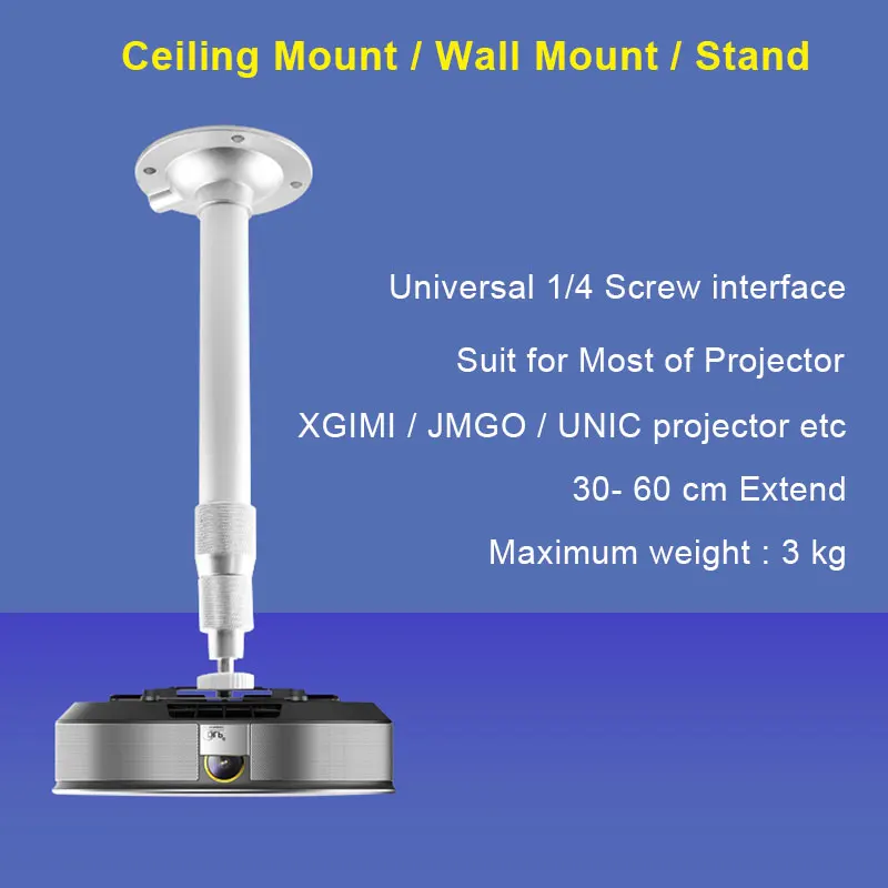 Salange проектор стенд Регулируемый универсальный проектор потолочный кронштейн настенное крепление для UNIC XGIMI JMGO YG400 YG300 DLP проектор
