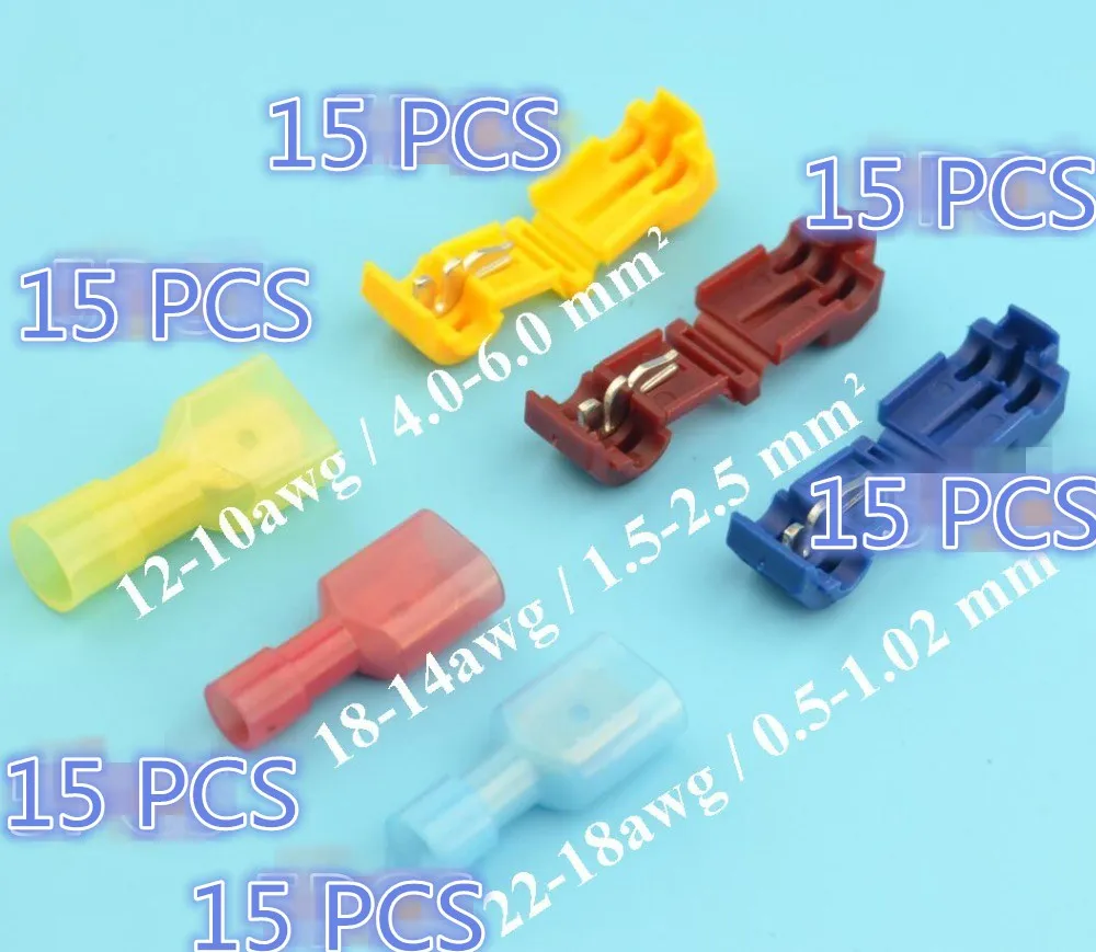 Buy 90pcs 45pairs Scotch Lock Quick Splice Wire Connectors Terminals Crimp