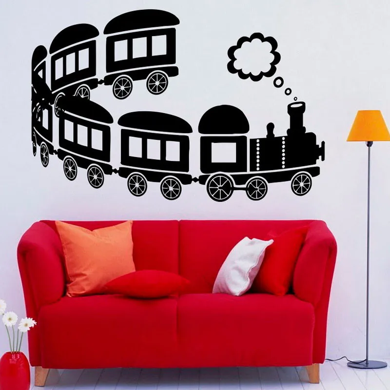 

Nursery Wall Stickers Train DIY Art Wall Decals Sticker Home Decor Waterproof Fashion Design For Kids Bedroom