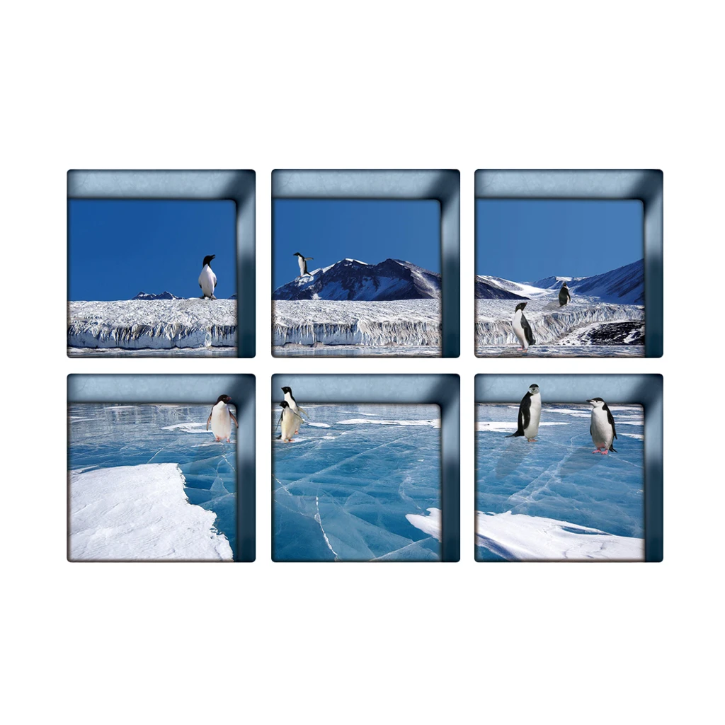 3D Effect Anti-slip Bathtub Stickers Ceramic tile Tub Tattoos Decals 6pcs Pack Waterproof Wall Sticker Multiple Use Home Decor
