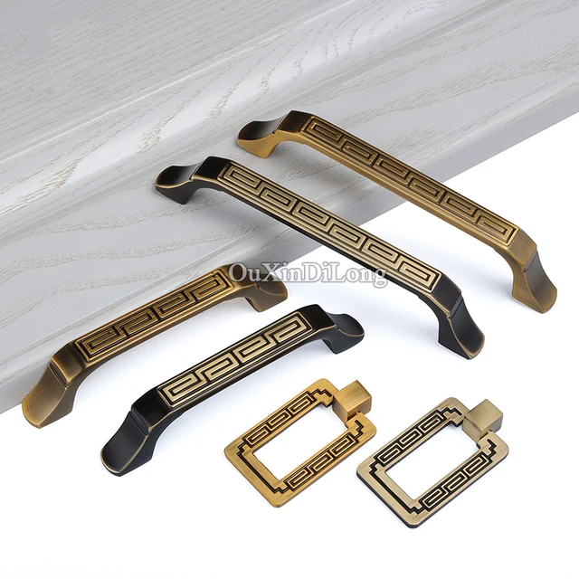 NEW 10PCS European Antique Brass Kitchen Cabinet Door Handles NEW 10PCS European Antique Brass Kitchen Cabinet Door Handles Cupboard Wardrobe Drawer Cabinet Pulls Handles Furniture - NEW 10PCS European Antique Brass Kitchen Cabinet Door Handles