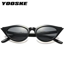 YOOSKE милые Ретро кошачий глаз солнцезащитные очки женские маленькие треугольные Винтажные Солнцезащитные очки женские UV400