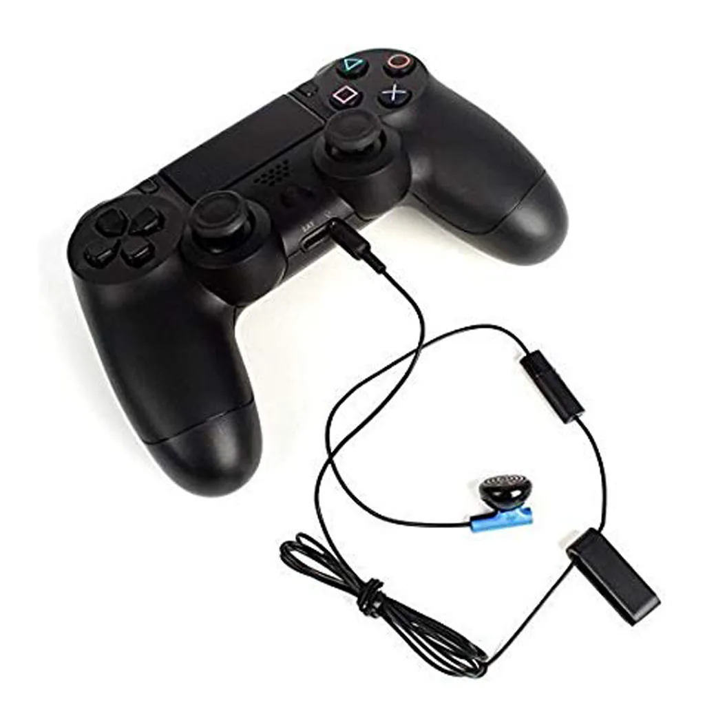 3.5mm Jack Single Earphone with Microphone Mono Earphone Single Earbud Earplug Headphone Earpiece for Sony PS4 1.2m/4ft