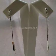 [Крепление серег] Цена по прейскуранту завода серебряные серьги 925 пробы, жемчужные серьги болтаются, линия сережек, продается 5pairs