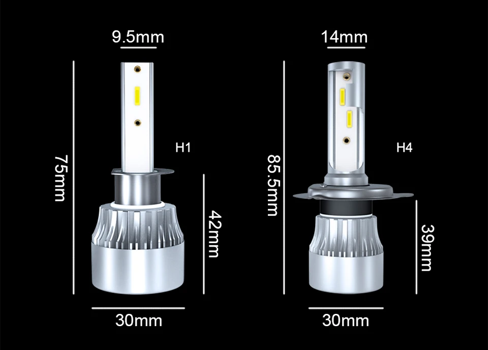 2 шт. фар автомобиля H11 светодиодных ламп супер яркие светодиоды с чипом CSP H7 фары комплект led 8000lm H4 H8 H9 H1 9005 HB3 9006 HB4 60 Вт противотуманный фонарь
