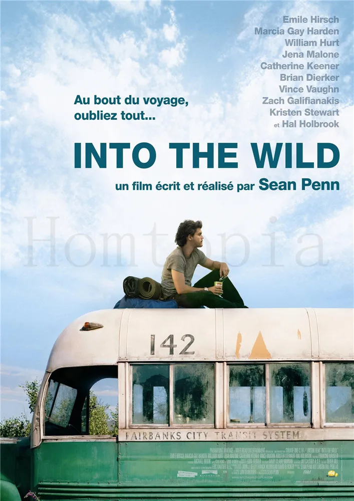 Into The Wild постеры кино-стикеры Настенные с белым покрытием бумажные принты для украшения дома гостиная спальня бар Домашний арт бренд - Цвет: Золотой