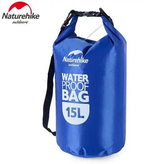 Naturehike открытый 2L 5L 15L 25L водонепроницаемая сумка, для плавания сухой мешок для хранения сухой мешок дорожный набор оборудования - Цвет: 15L Blue