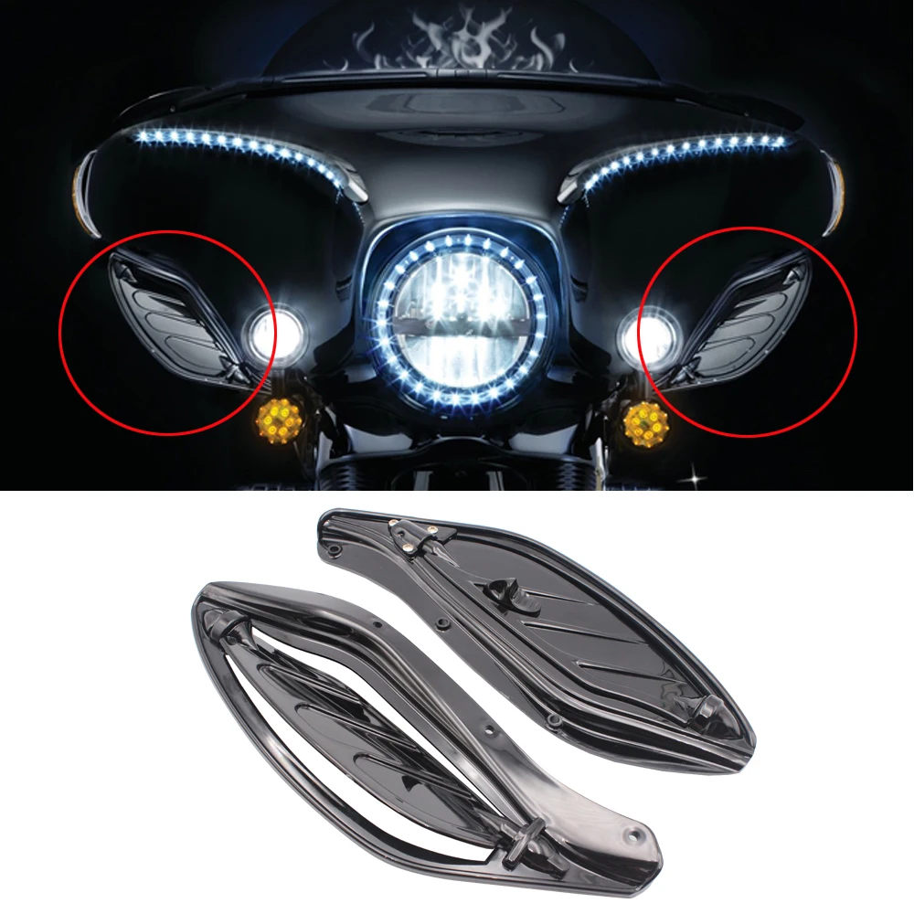 

Adjustable Side Wing Deflector Cover case For Harley Electra Glide Ultra 96-13