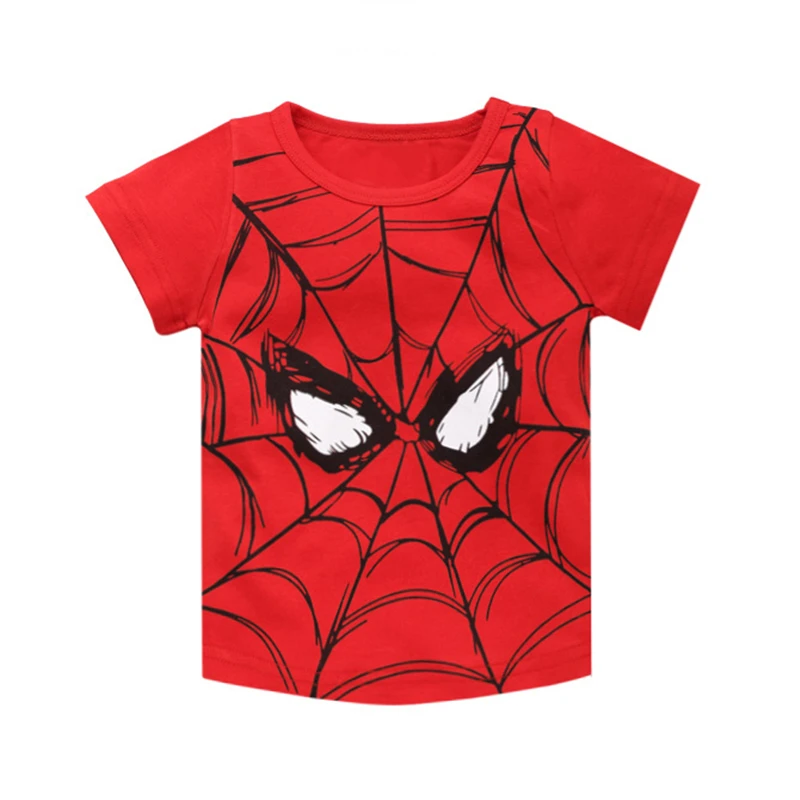 Новое поступление 2018 летние топы Человек паук детские футболки с коротким
