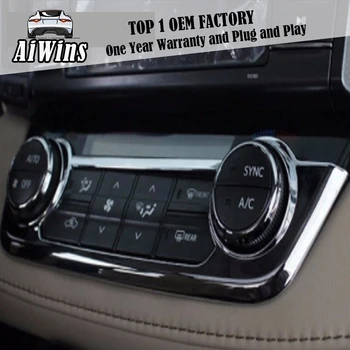 

ABS Chrome Trim Sticker Air Conditioning Button Control Panel Cover trim for Toyota RAV4 2014 2015 2016 Car decorate Accessories