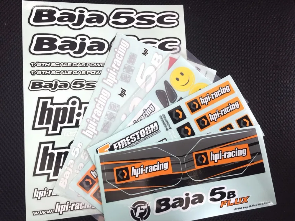 Новинка 1/5 й 1/8 1/10 флюс HPI racing 5B 5T 5SC стикер кузова 1 шт. RC Ccar FG MCD|baja 5b|hpi fluxhpi baja 5b |