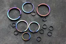Rainbow Color Titanium Alloy EDC Ultra Light Key Hanging Ring Diy Accessories Chain Clip Keychain Multi Tools