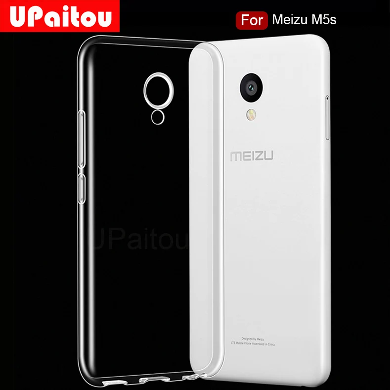 UPaitou Ультратонкий Мягкий ТПУ чехол для Meizu M5s силиконовый прозрачный Прозрачный
