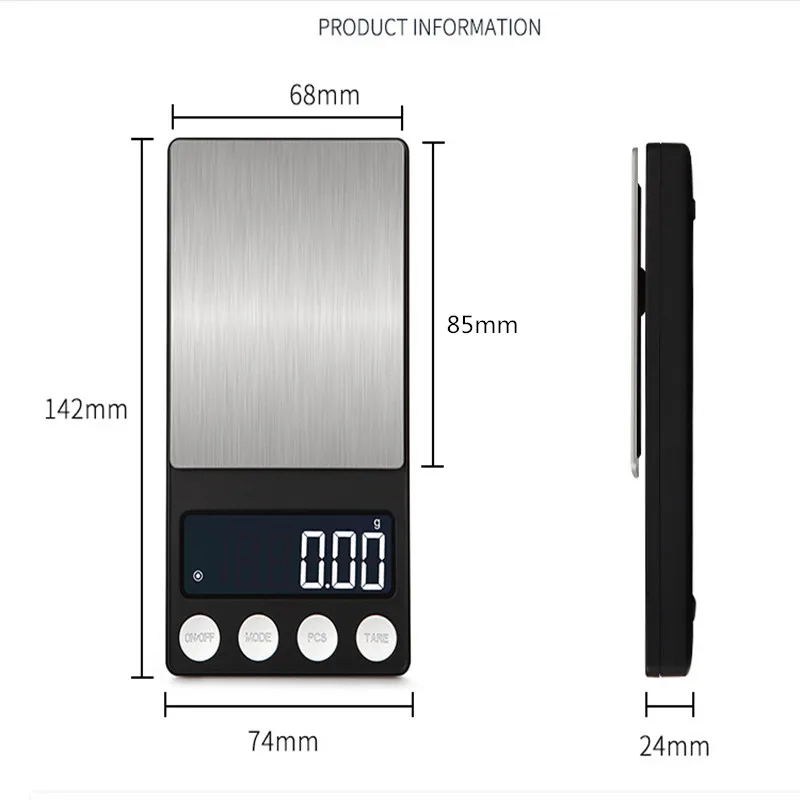 Digital Scale Electronic LCD Weighing Scale 200/500g 0.01/0.1g