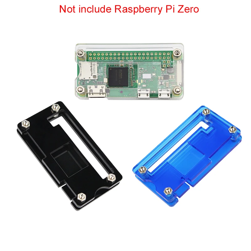 Чехол для Raspberry Pi Zero W 4 в 1 акриловый чехол + алюминиевый радиатор коннектор GPIO 40 Pin