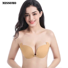 MISSOMO, Женский невидимый бюстгальтер без бретелек, силиконовый, пуш-ап, невидимый бюстгальтер, самоклеющийся, без спинки, без косточек, бесшовный бюстгальтер, нижнее белье
