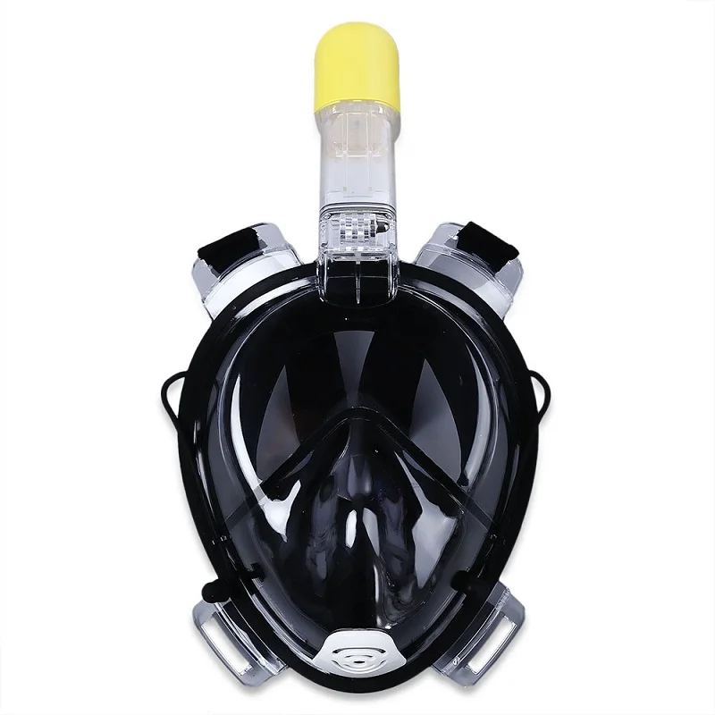 RKD маска для дайвинга на все лицо, маска для подводного плавания, анти-туман, маска для подводного плавания, унисекс, одежда для плавания и подводного плавания, оборудование для дайвинга, новинка - Цвет: Black M