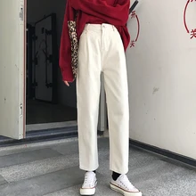 Женские джинсы femme nouveau весенние осенние джинсы тонкие прямые брюки с высокой талией девять женских джинсов корейские женские брюки