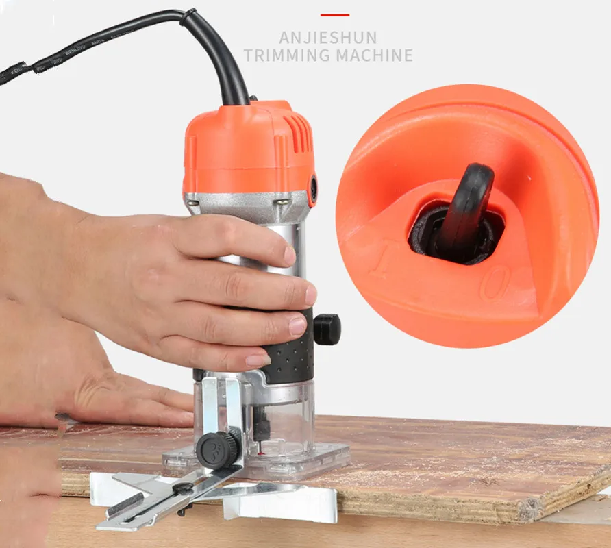 

450W 650W Wood Router Trimmer 6.35mm Woodworking Hand Copper Motor Electric Trimmer Power Tool Engraving Machine Wood DIY