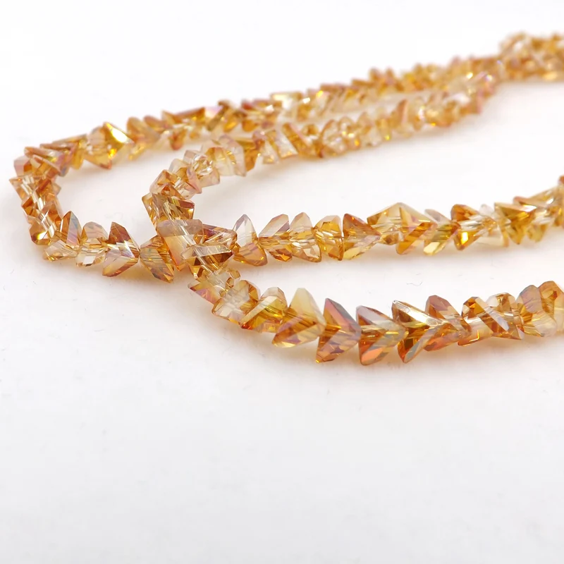 New 6mm 100pcs Glass crystal Triangle beads Loose Special beads