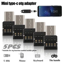 5 шт. OTG головка адаптера USB к тип-c мужской интерфейс USB флэш-диск адаптер для планшетных ПК Android телефон