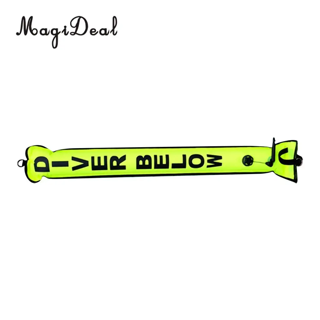 MagiDeal Professional High Visibility Scuba Diving Inflatable Safety Sausage Signal Surface Marker Buoy (SMB) Tube