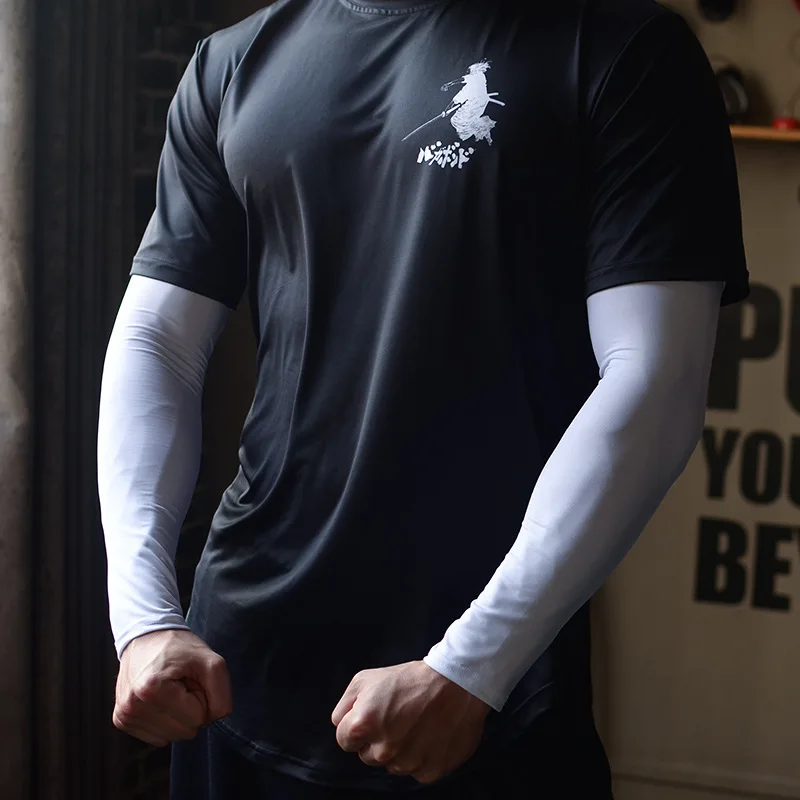 

Outdoor Ice Fabric Cycling Arm Warmers Basketball Sleeve Running Arm Sleeve Bicycle Arm Warmers Camping Summer Sports Safety