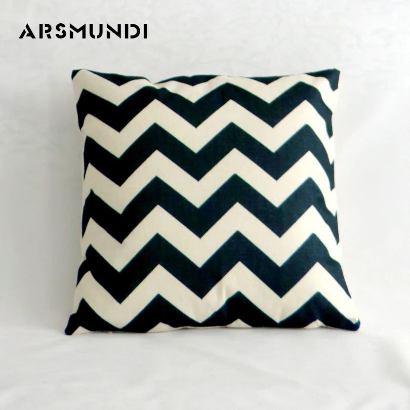 

Geometric Pattern Cushion Cover Stripe Rhombus Linen Pillowcase Square Printed Throw Pillow Sofa Chair Cushion Case Home Decor