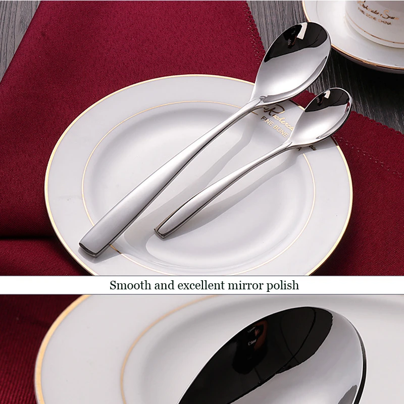 24/4pcs Dinnerware Set Stainless Steel Cutlery Set Knives Forks Spoons For Royal Silver Dinner Service for cutlery set,western style cutlery set,picnic cutlery set,stainless steel cutlery set