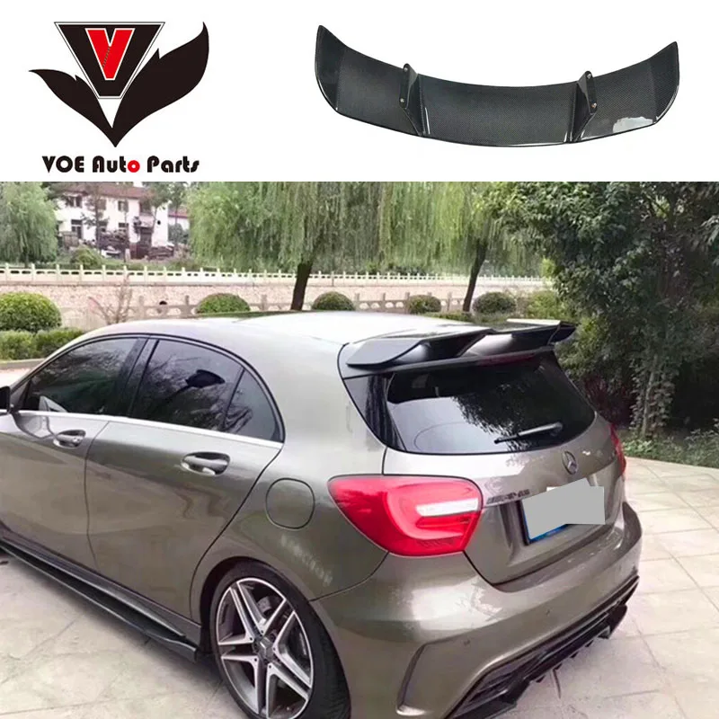 W176 Revozport style спойлер заднего крыла из углеродного волокна для Mercedes Benz A class A45 AMG A180