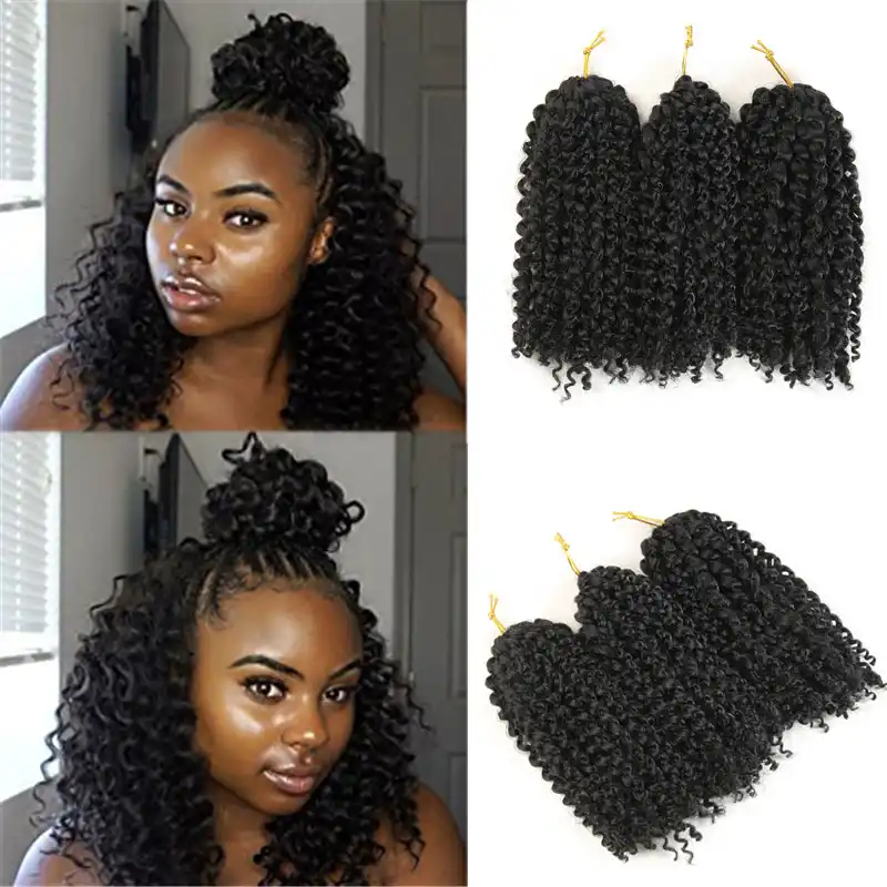 Crochet Braids Kinky Twist Hair 8 Inches Curly Crochet Hair