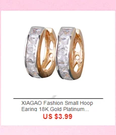 XIAGAO, модный дизайн, пирсинг, серьги для женщин, золотой цвет, серьги-кольца для женщин, кристалл, CZ цирконий, массивное ювелирное изделие E157