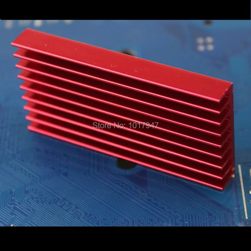 

30Pieces lot RED Bitfury Aluminum Heatsink Radiator Cooler For USB ASIC Bitcoin Miner 60x30x8mm