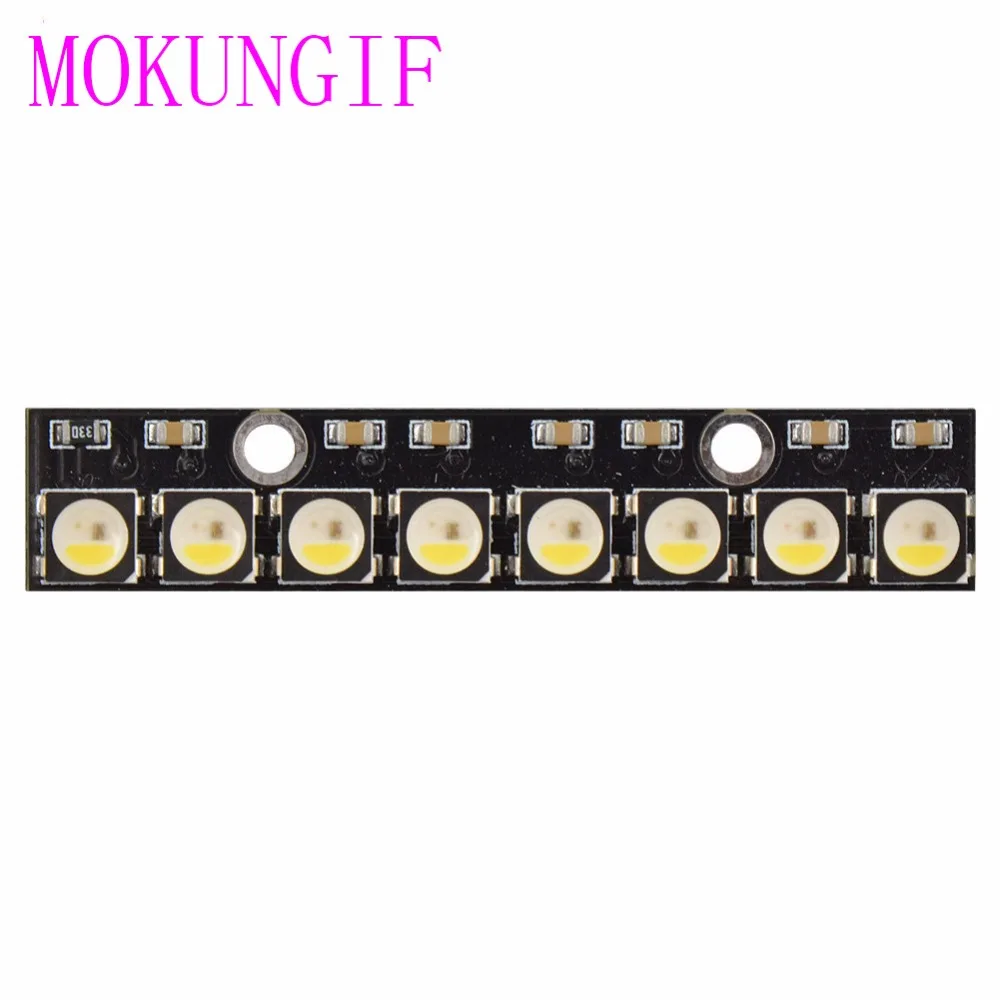 Mokungit WS2812B 8 битов светодиодов Pixel SK6812 5050 RGB + теплый белый/RGB LED Кольцевой свет со