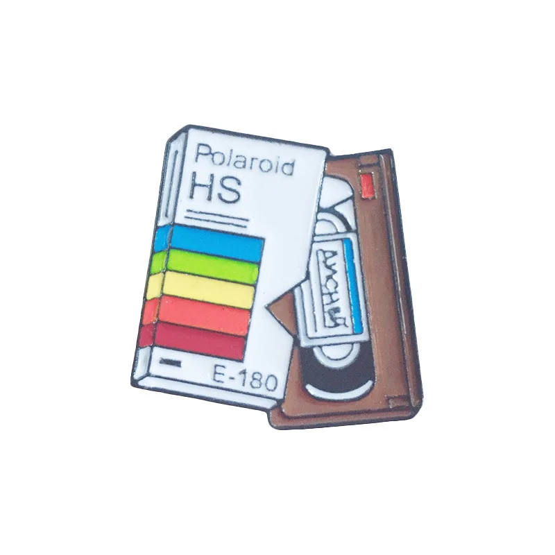 

Cartoon Drip brooches For women Color record Polaroid HS enamel pins Women's brooch Alloy collar pin Coat backpack Jewelry badge