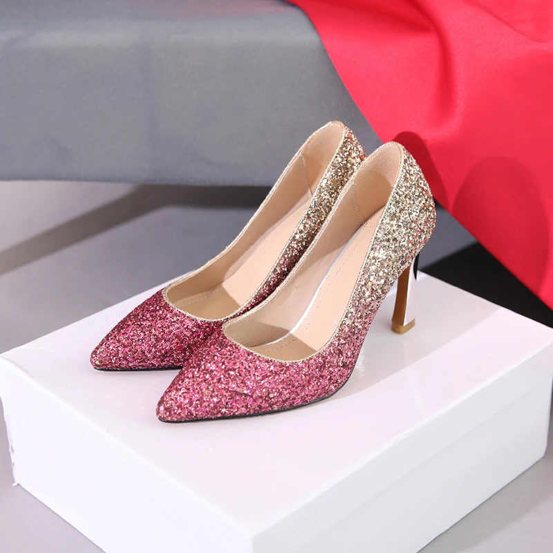 SARAIRIS Sexy Thin High Heels Party women's Stiletto Large Size 43 Ins Style new Brand New Bling Classics women's Shoes