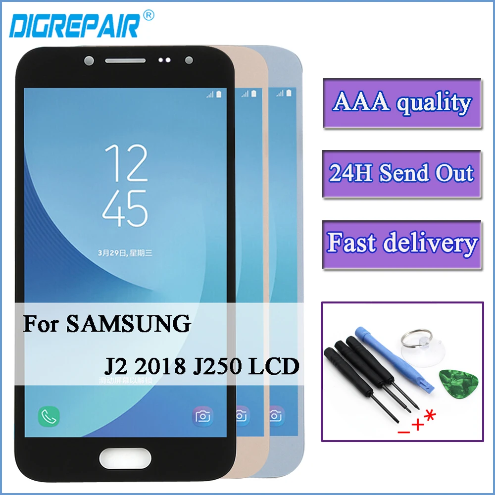 

J250f lcd For Samsung Galaxy J2 Pro 2018 J250 SM-J250F/DS LCD Display Touch Screen Digitizer Full Assembly Replacements Parts