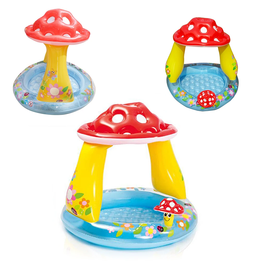 

Baby Swimming Pools Baby Pool Mushroom Inflatable Awning Pool Basin For Kids Children's Garden Pools Water Pool Summer Games