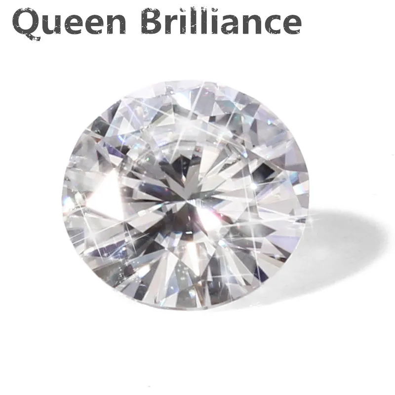 6 Carats CT Moissanite Loose Stone 12mm F Color Lab Grown Diamond