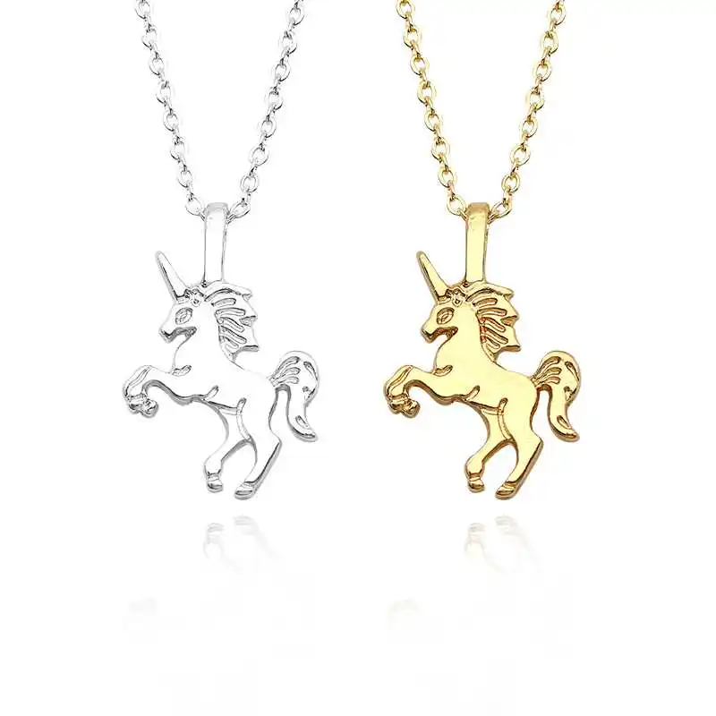 

Wholesale Simple Fashion Temperament Jewelry Cheap Necklace Gift Unicorn Necklace Clavicle Chain Accessories Women Pendant